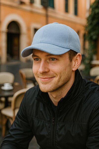 BALIENTE Șapcă pentru bărbați din lână Bebe Blue Cashmere