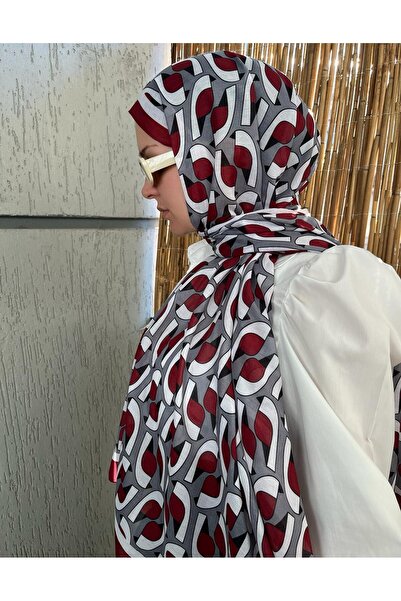 ESSLERA Şal moale cu model etnic bordeaux