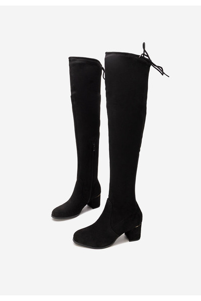 B T Shoes Cizme lungi peste genunchi Anelissa negre