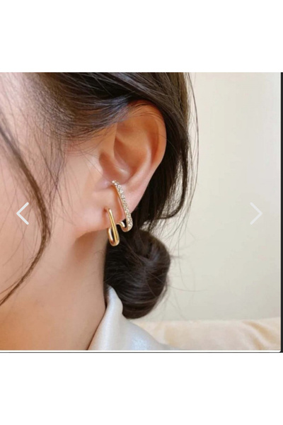 İnci Şık ve modern tasarımlı antialerjik çelik küpe