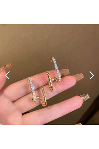 İnci Şık ve modern tasarımlı antialerjik çelik küpe