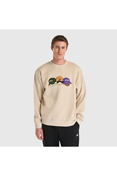 New Balance Ανδρικό φούτερ NB Lifestyle Ανδρικό φούτερ μπεζ - MNC3505