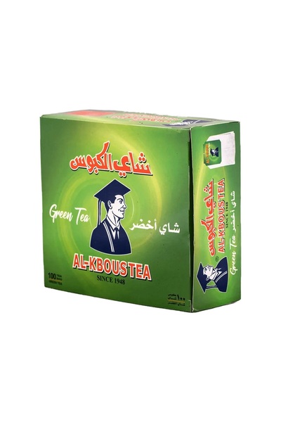 AL-KBOUS شاي الكبوس أخضر ، 100 كيس شاي