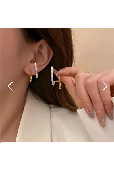 İnci Şık ve modern tasarımlı antialerjik çelik küpe