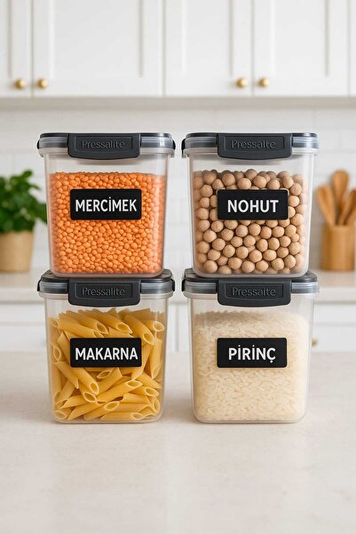 Buğra Home حاوية تخزين بلاستيكية صلبة متعددة الأغراض كبيرة الحجم سعة 3.2 لتر،...