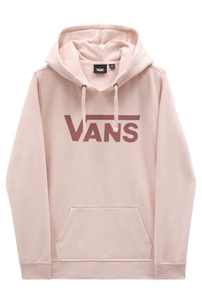 Vans WM DROP V LOGO HOODIE-B Γυναικείο ροζ φούτερ - VN0A5HNP