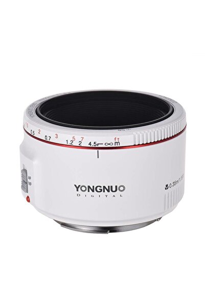 Yongnuo White YN 50mm f1.8 II Lens for Canon EOS