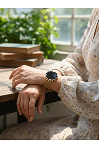 Hilalin Dünyası Çelik Ayarlanabilir Gold Renk Mıknatıslı Kordon Dijital Saat