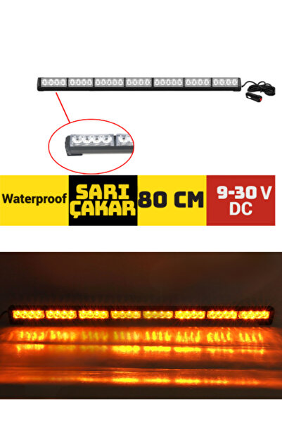 KAPOTO 80cm Off Road Led Projektör Çakar Işık Sarı-Sarı 9V 30V Araç Üstü Led Bar