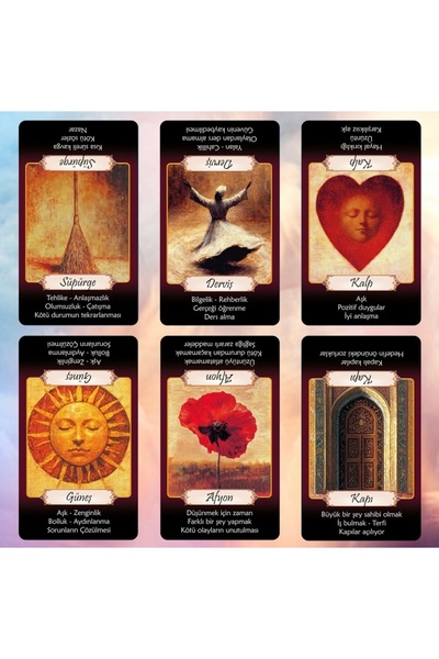 İkilem Yayınevi İkilem Yayınları Mistik Catina Aşk Falı Kehanet Destesi / 68 Açıklamalı Tarot Kartı