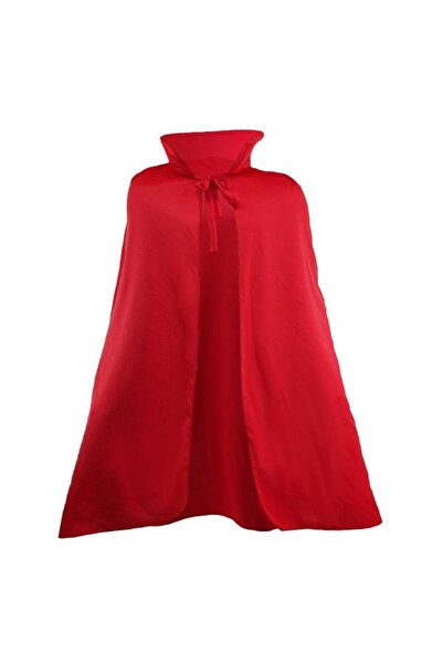 TOYFEST Halloween Red Collar Cape & Bat Black Feathered Crown Set – Satanic Vampire Costume Set