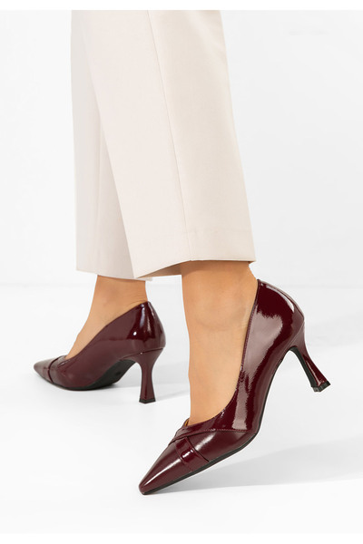 B T Shoes Ronie dark blue thin heel shoes