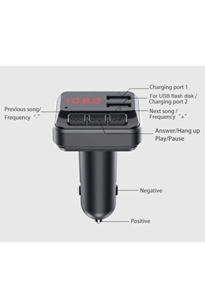 AHMED Modulator auto FM Bluetooth C6 - 2xUSB