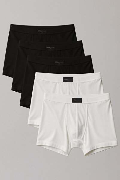 COTENCONCEPT 5 Pieces of Natural Bamboo Short Leg Boxer Shorts