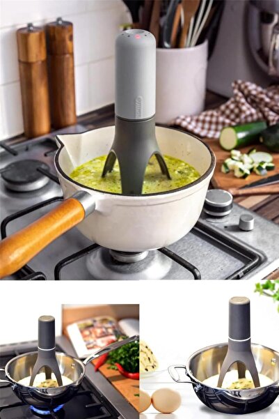 Hype Store Çorba Karıştırıcı Portatif Pilli Otomatik Tencere Pratik Çorba Yoğ...