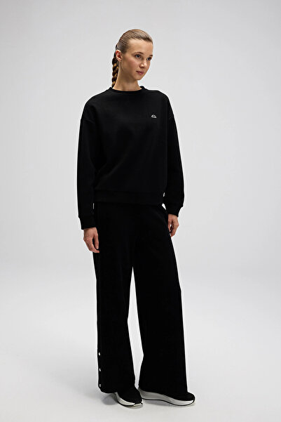 Ellesse Cotton Relaxed Fit Regular Waist Wide Leg Sweatpants Sweatpants Ef543