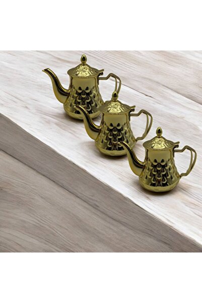 cc bin shihon Luxury gold-plated stainless steel teapot/pot set, rust-resistant, set of 3 pieces, various sizes: 800/1200/1600ml