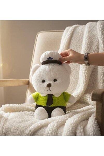 Asya Oyuncak Şapkalı kıravatlı sevimli peluş ayıcık