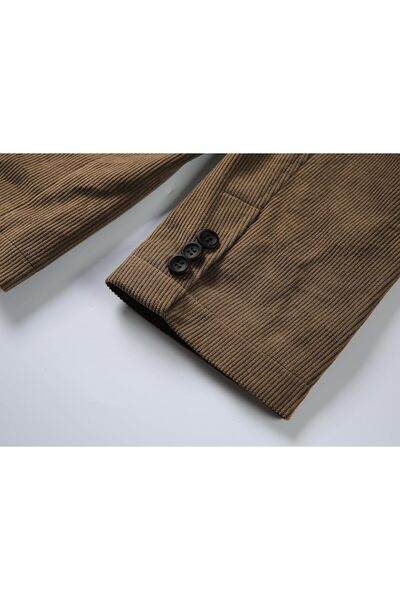 ELEGANCITY Elegancecity winter jacket for men, made of ribbed velvet, apricot color, retro, classic cut