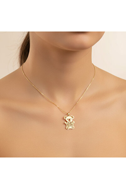 TabiTela 14 ayar altın kolye ucu koala GM7282 0.5 gr