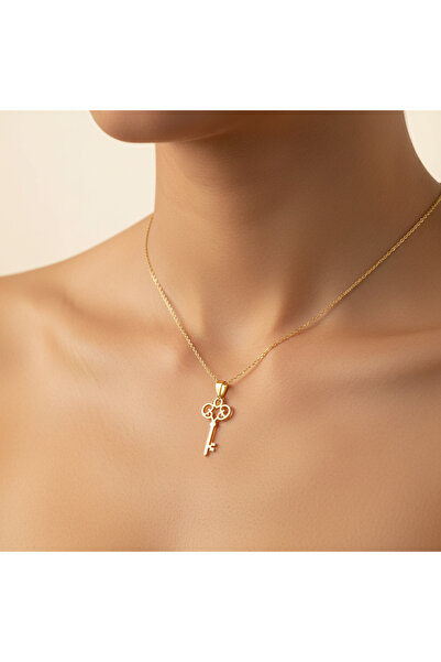 TabiTela 14 ayar altın kolye ucu anahtar GM7242 0.5 gr