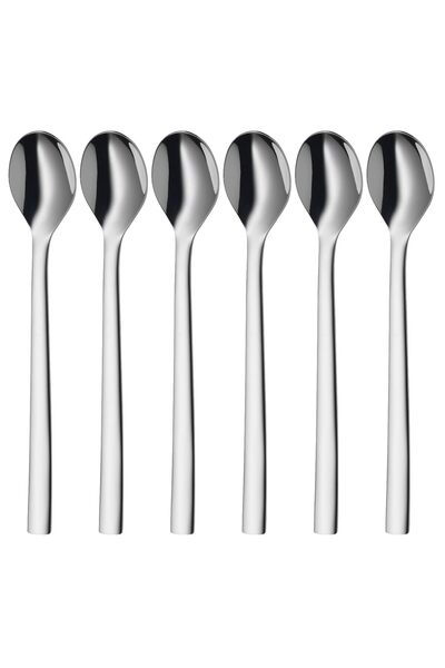Hype Store Steel 6-Piece Silver Latte Macchiato Spoon