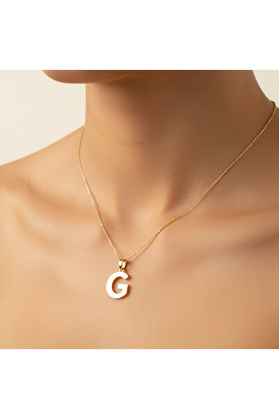 TabiTela 8 ayar altın kolye ucu Harf G GM2759 0.5 gr