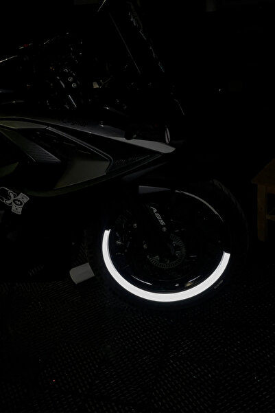 Banxtre Motosiklet Jantı için 17 Inch Uyumlu Reflektörlü Beyaz Yarım Jant Şer...