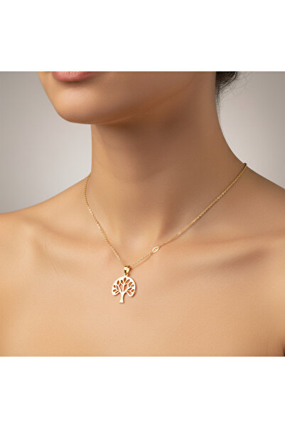 TabiTela 8 ayar altın kolye ucu ağaç GM5116 0.5 gr