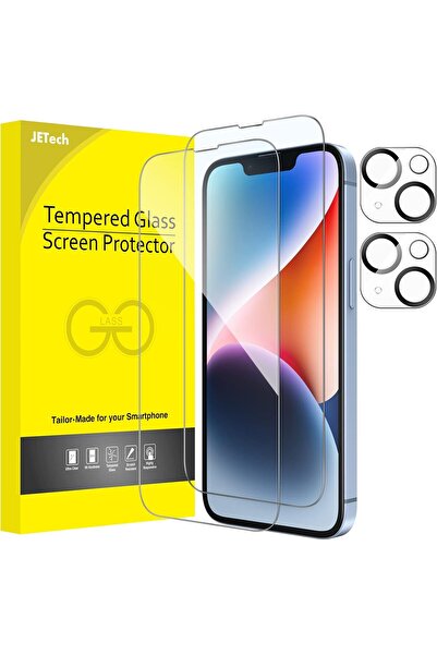 JETech Full-Coverage Screen Protector for iPhone 14 6.1" with Camera Lens Tem...