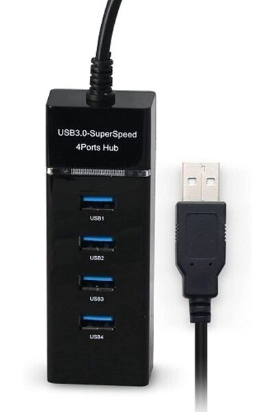 Hype Store موزع USB 3.0 بأربعة منافذ طراز Port-13، مكرر وموزع متعدد المنافذ P...
