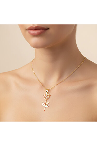 TabiTela 14 ayar altın kolye ucu çiçek GM6940 0.5 gr