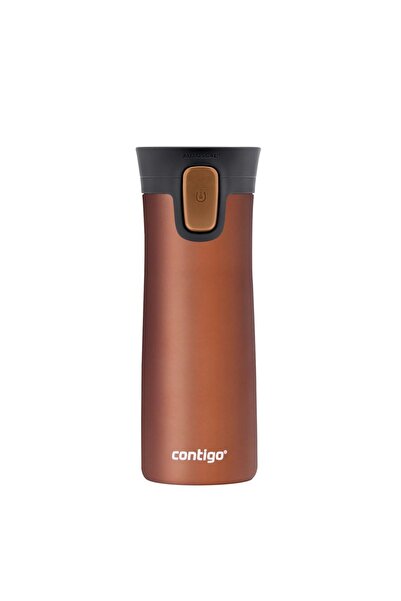 Hype Store Unisex snapseal thermos stainless steel insulated mug,brown,420 ml
