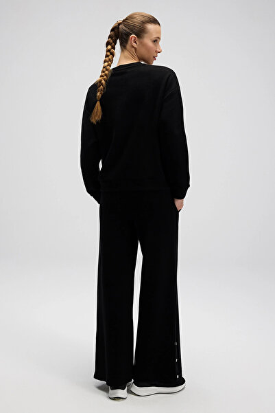 Ellesse Cotton Relaxed Fit Regular Waist Wide Leg Sweatpants Sweatpants Ef543