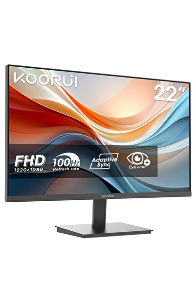 Genel Markalar KOORUI E2212F 22 inç Monitör Full HD, 100 Hz, 5ms, Göz Konforu, sRGB%99 Farbumfangs, (1920 x 1080, H
