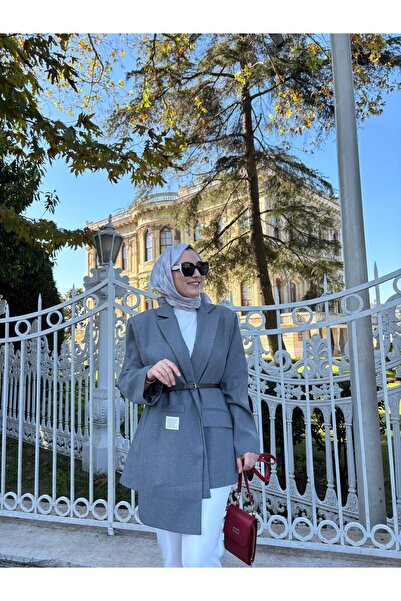 byalisdmr سترة بليزر بتفاصيل غير متماثلة من البولي فيسكوز - مدخنة