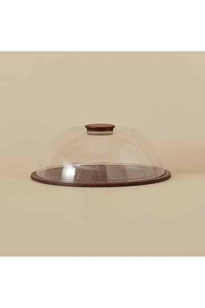 Braventa Collection Bambum Hira - Cam Kapaklı Bambu Kek Fanusu 30 cm
