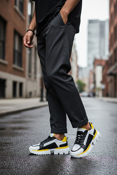 dehaine Men's sneakers, White-DG LM052