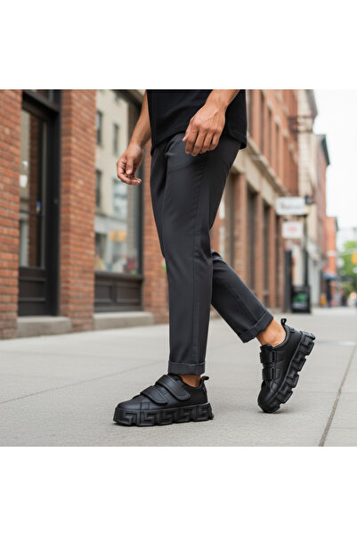 dehaine Men's sneakers, VSC Black, Velcro closure 092