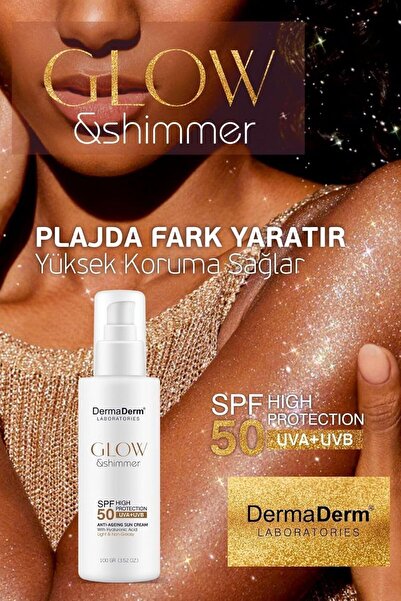 Genel Markalar NAPURE Dermaderm Glow Simli Güneş Kremi Spf 50
