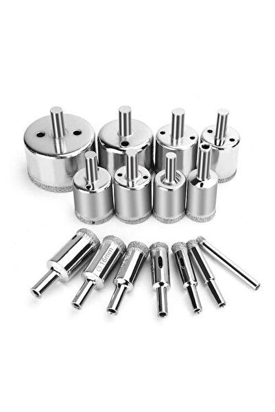 zggzerg Set of 15 diamond hole saws 6–50 mm (zggzerg) - universal shank, diamond-coated for ceramic, tile,