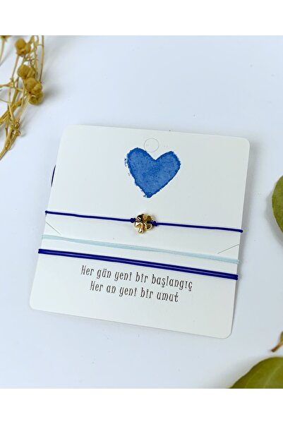 Atölye Merdiven مجموعة من 3 أساور أوبت شانك للجنسين باللون الأزرق الداكن