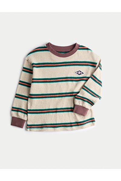 Marks & Spencer Saf Pamuklu Uzun Kollu Tişört (2-8 Yaş)