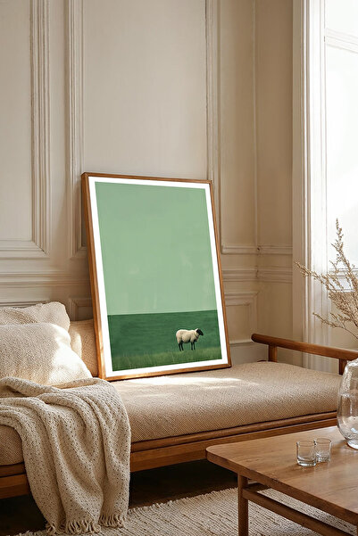 Dekorsiahome Tek Parça Ahşap Çerçeveli Oturma Odası Salon Mutfak Tablosu TK1885