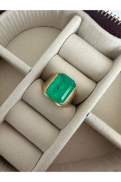 ringbox خاتم ذهبي بحجر البارايبا الفيروزي