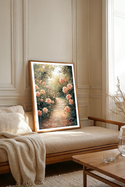 Dekorsiahome Tek Parça Ahşap Çerçeveli Oturma Odası Salon Mutfak Tablosu TK1803