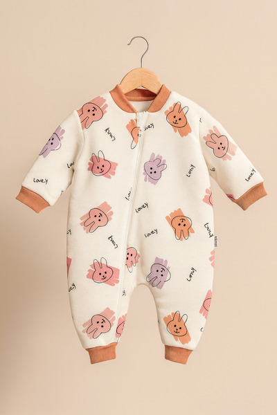 eradkids Organic Cotton Baby Winter Sleeping Bag Rabbit Detailed Fiber Filled / 2Tog Sleeping Bag