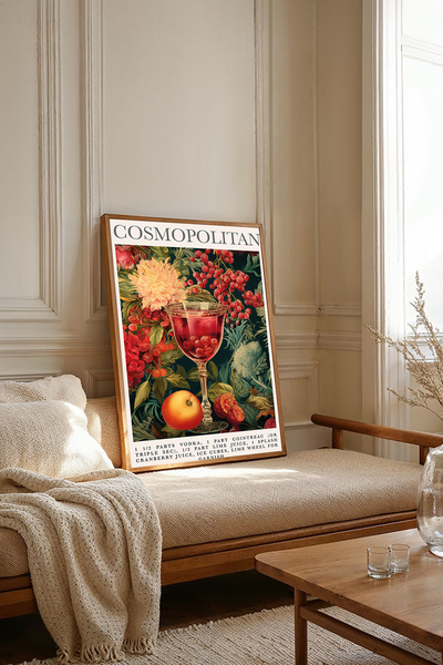 Dekorsiahome Tek Parça Ahşap Çerçeveli Oturma Odası Salon Mutfak Tablosu TK1908