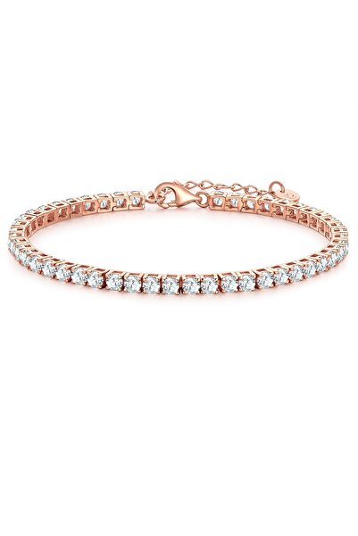 Glanzstücke München Silberarmband Armband Sterling Silber roségold Zirkonia weiß