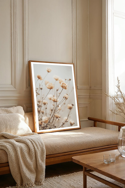 Dekorsiahome Tek Parça Ahşap Çerçeveli Oturma Odası Salon Mutfak Tablosu TK1898